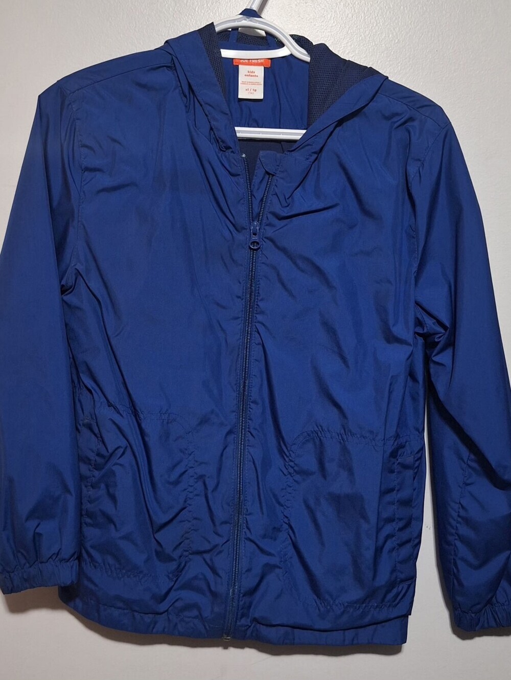 XL Joe Fresh Kids Hooded Rain Jacket - Blue